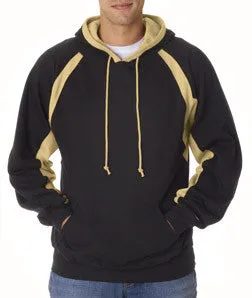 1262 Badger Adult Hook Hooded Blended Fleece Black/ Vegas Gold