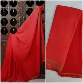 40 gms pure silk crinkled crepe in dual shade light and dark red hues!