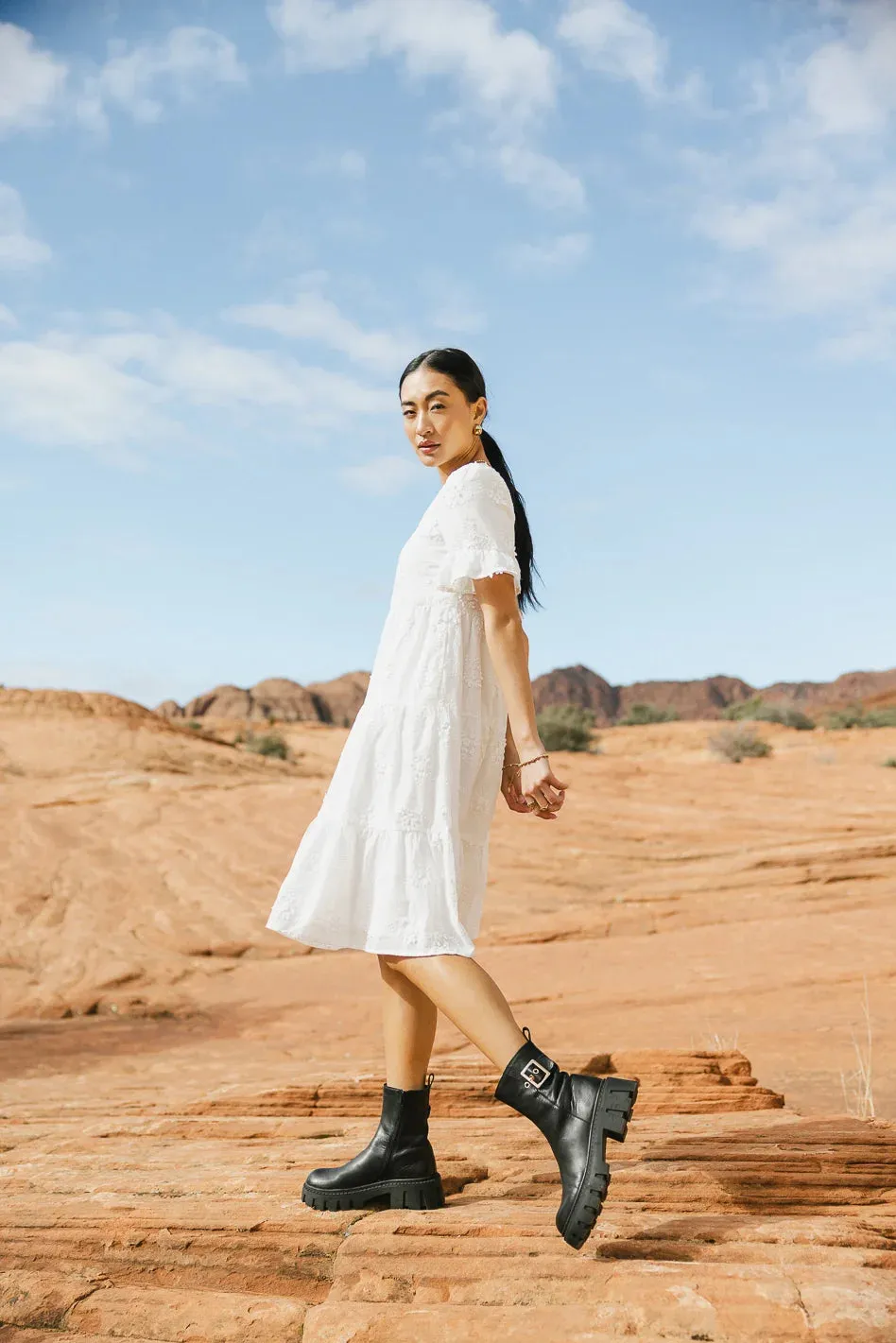 Allison Embroidered Dress - FINAL SALE