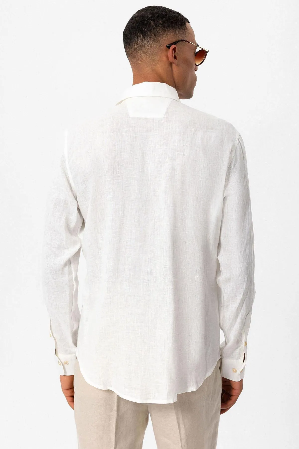 ANT 100% Linen Long Sleeve Men's Shirt - Arad