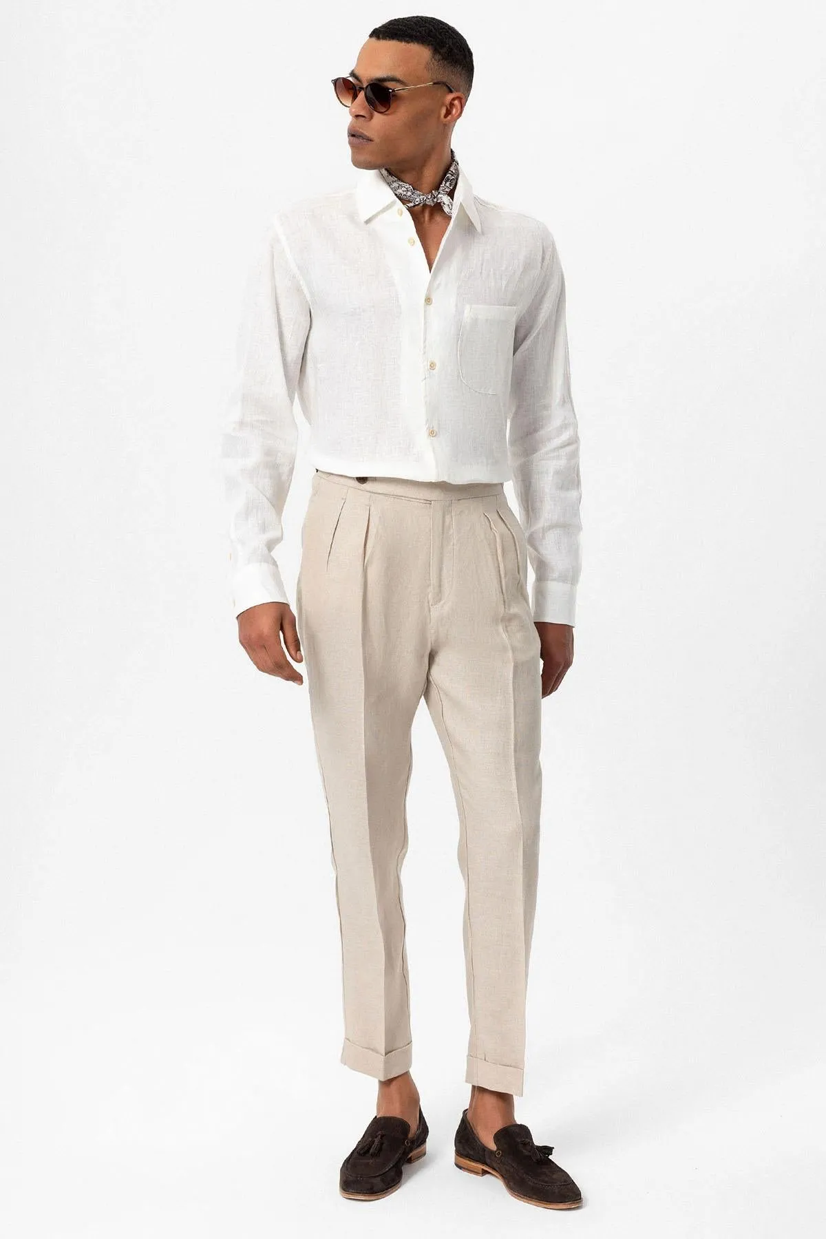ANT 100% Linen Long Sleeve Men's Shirt - Arad