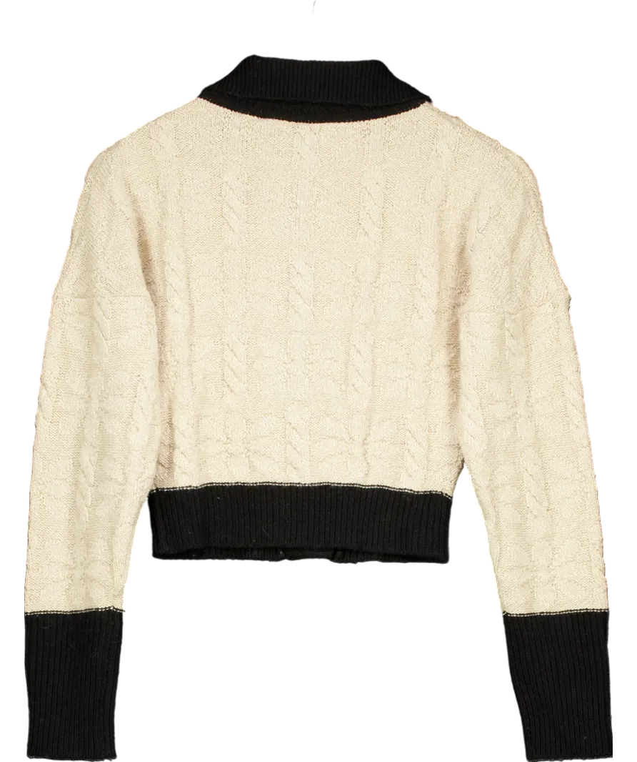 Asta Resort Cream Bella Cardigan - Creme / Black UK XS