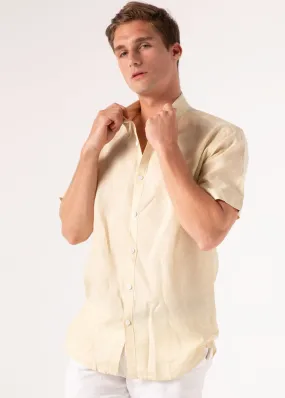 Aurum - Short Sleeve Italian Linen Shirt - Mr. Linen Co