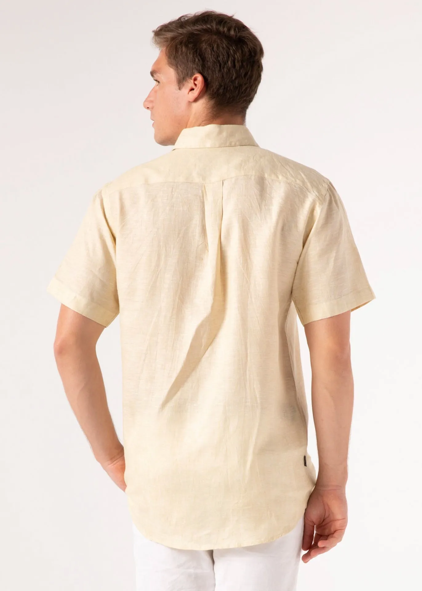 Aurum - Short Sleeve Italian Linen Shirt - Mr. Linen Co