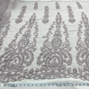 Beaded Lace Fabric Embroidered on 100% Polyester Net Mesh | Lace USA - GD-9117