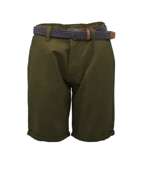 Belted Chino Walkshorts in Khaki