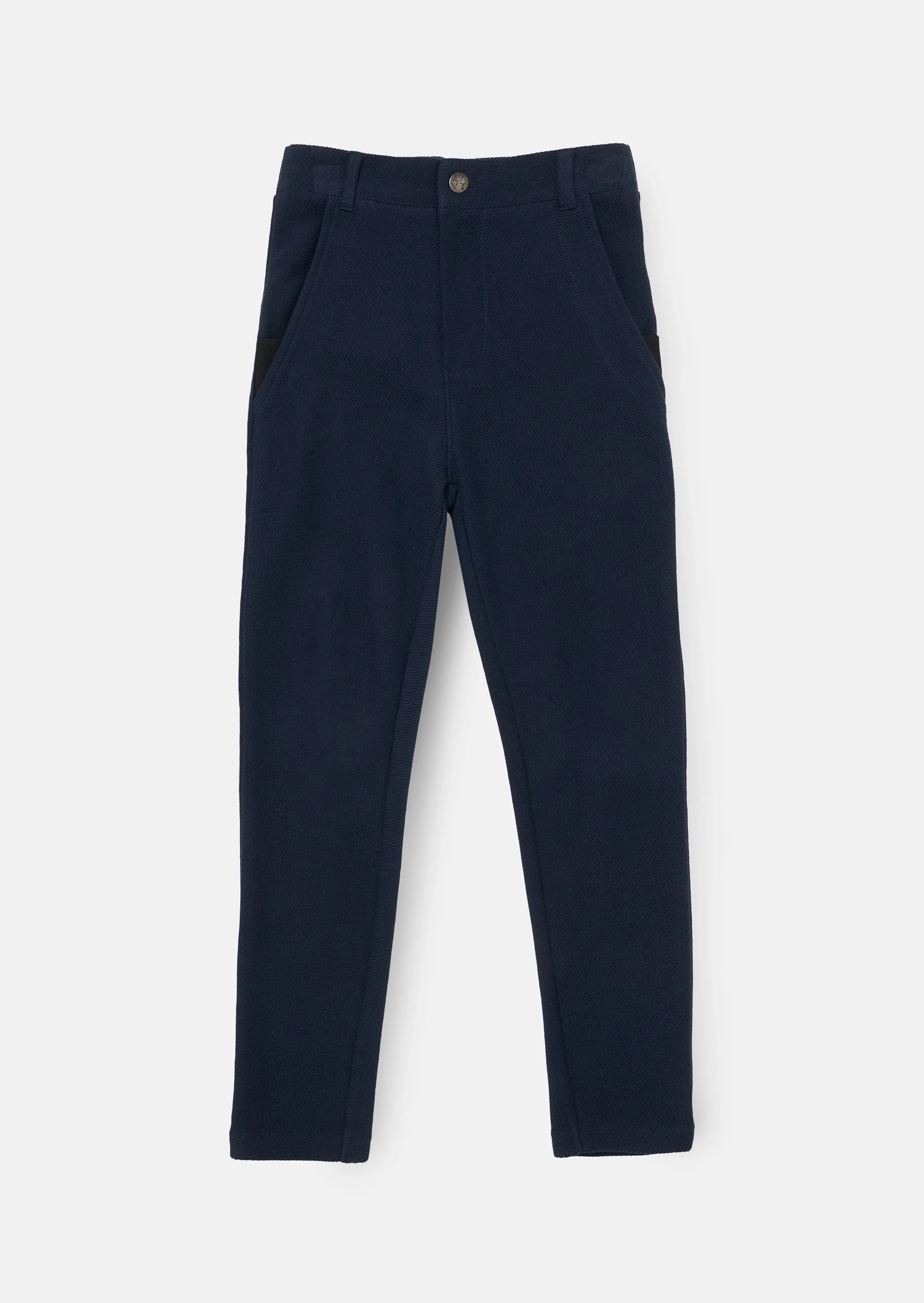Benjamin Navy Smart Textured Trouser
