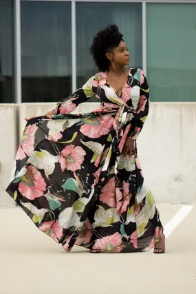 Black Floral Maxi Dress