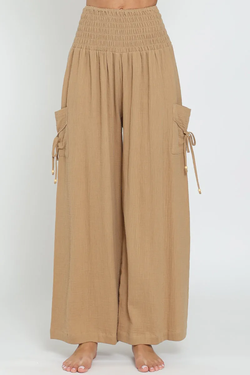 Cargo Smock Wide Leg Pants