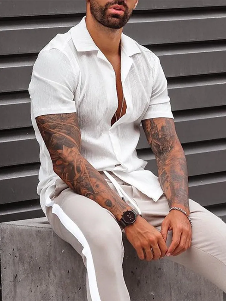 Casual Cotton linen Button Shirt