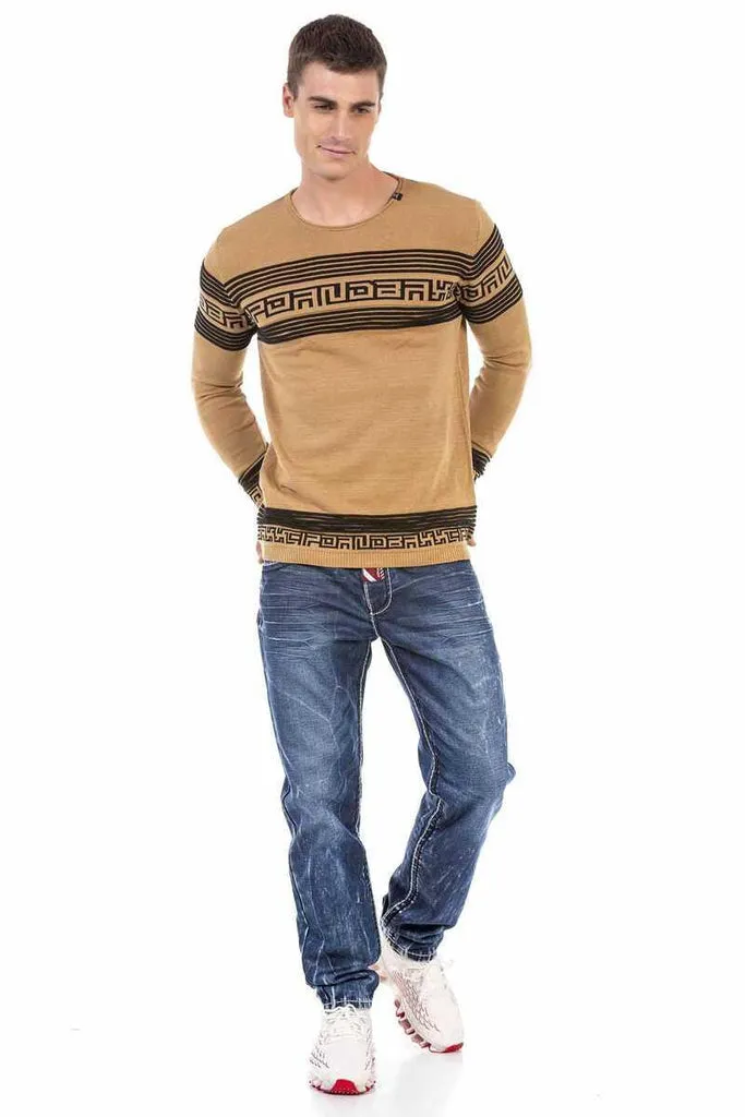 CP243 Patterned Men's Sweater