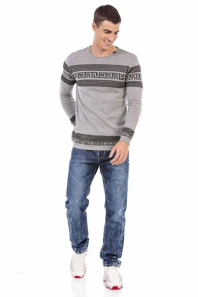 CP243 Patterned Men's Sweater