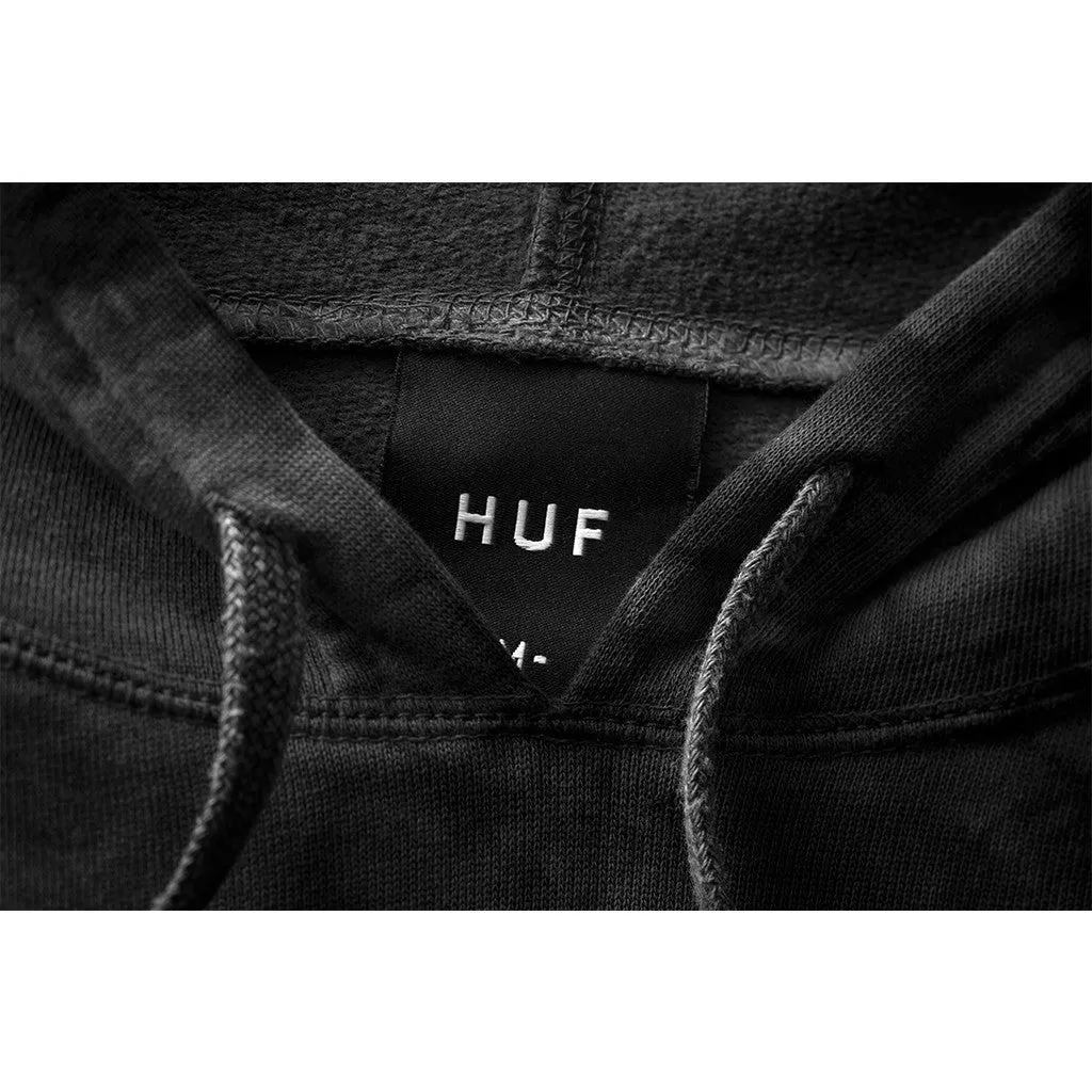 CRYSTAL WASH PULLOVER HOODIE // BLACK