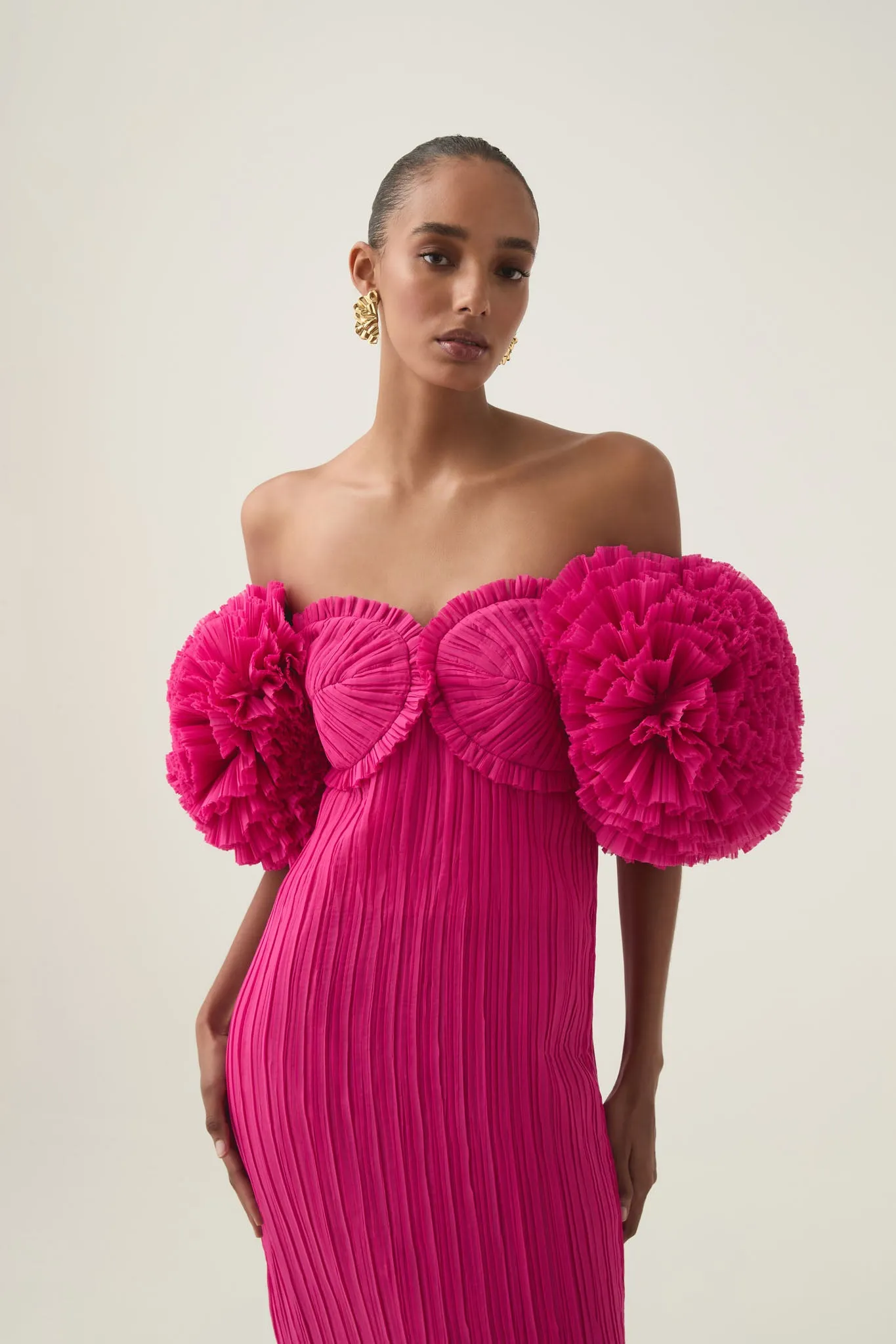 Crystallise Pleated Gown