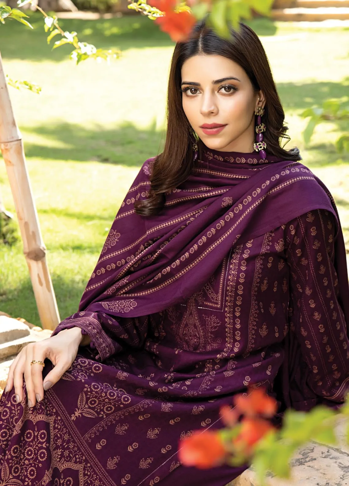 D#1009B LSM Lakhany Cashmi Vool Printed Collection 1122 V-2