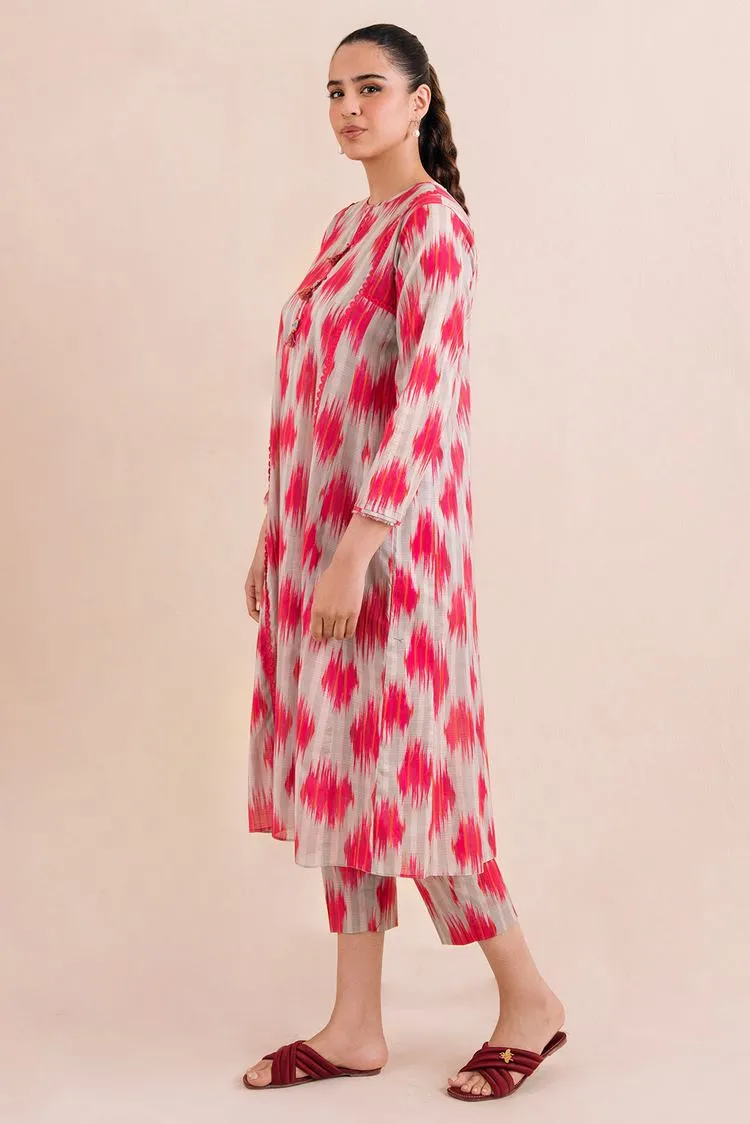 Digital Printed Textured Lawn  Suit P1043A - 2 Piece