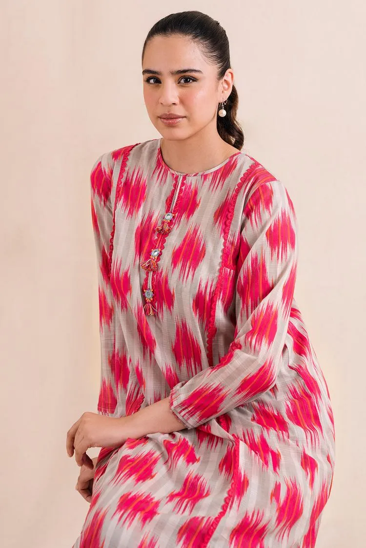 Digital Printed Textured Lawn  Suit P1043A - 2 Piece
