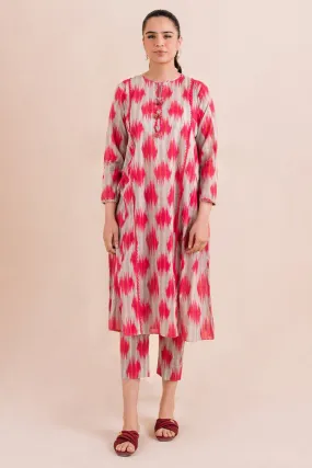 Digital Printed Textured Lawn  Suit P1043A - 2 Piece