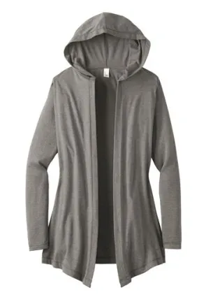 District Ladies Hooded Cardigan - Grey Frost