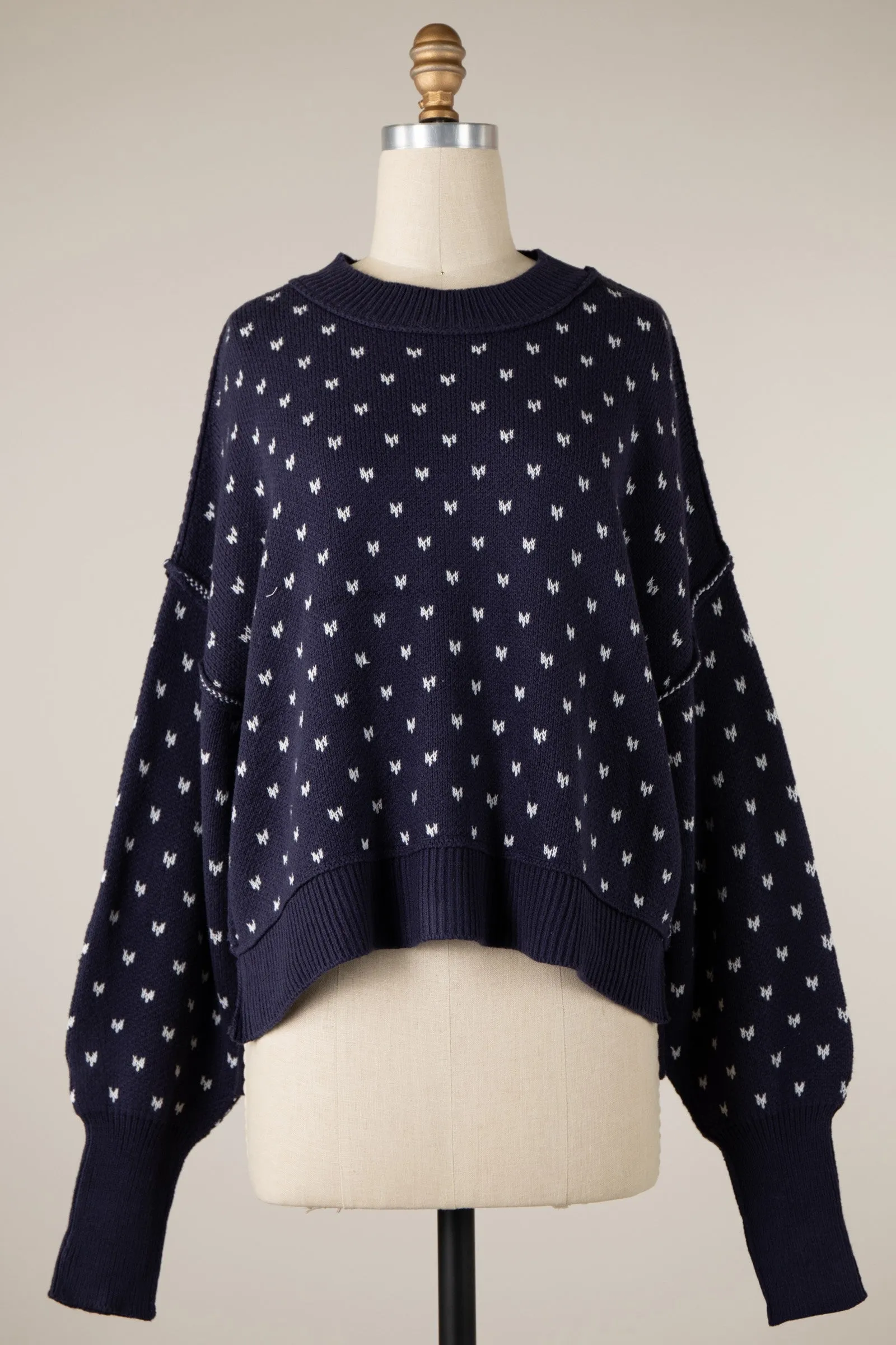 Dot Patterned Sweater