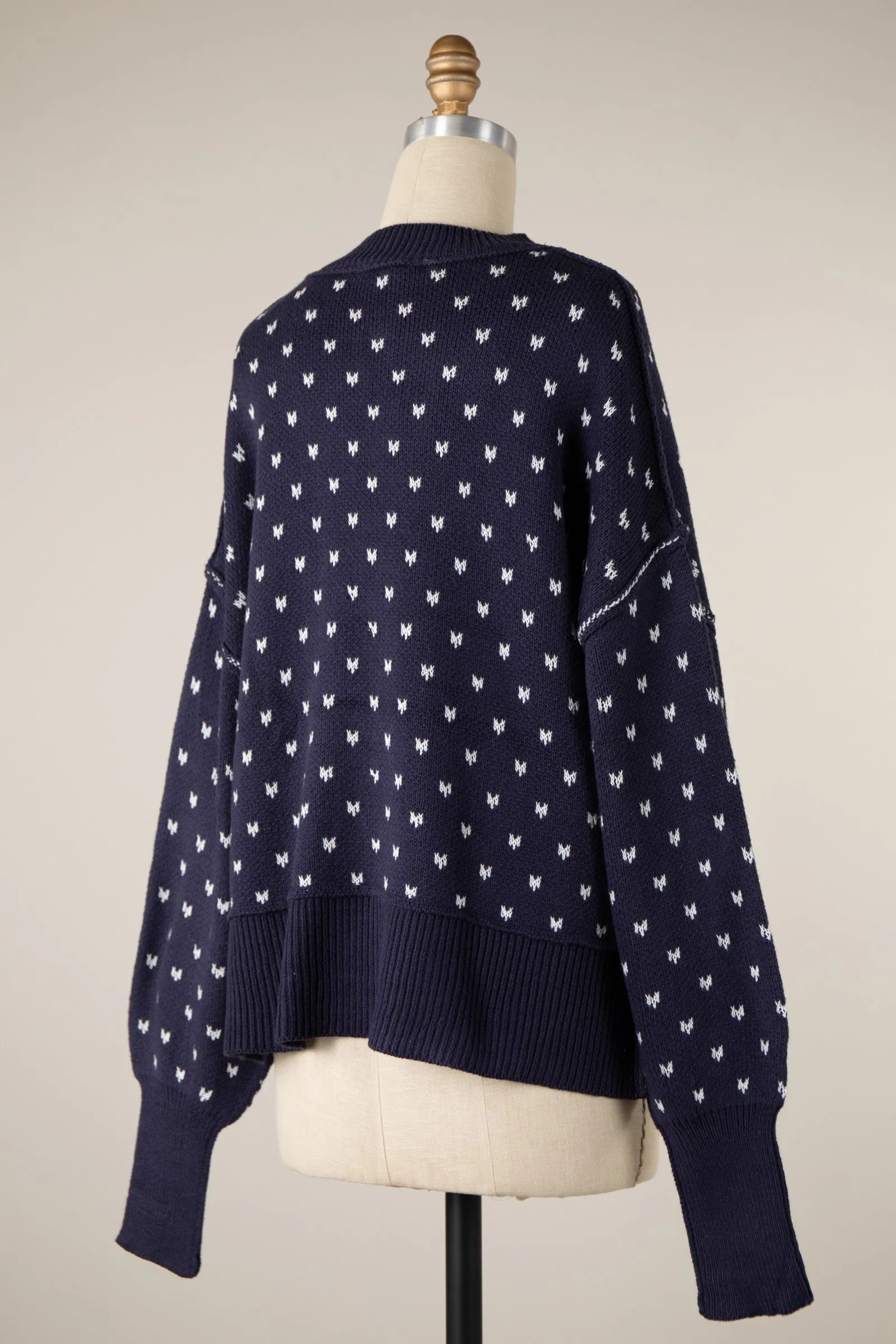 Dot Patterned Sweater