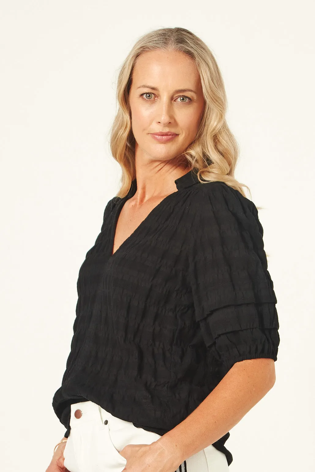Elena Top - Black - LEMON TREE