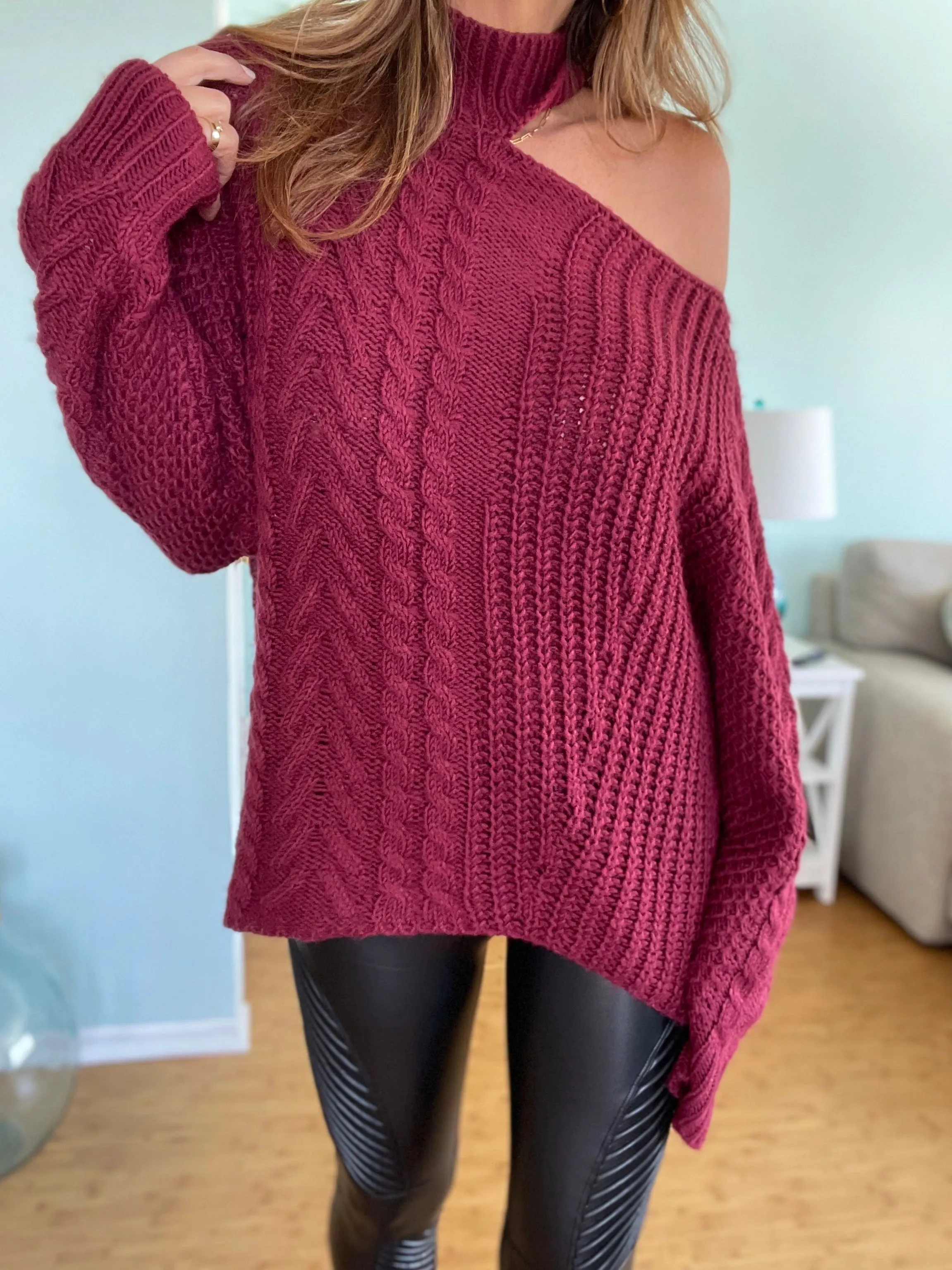 ELLISTON Sweater - Burgundy (Final Sale)