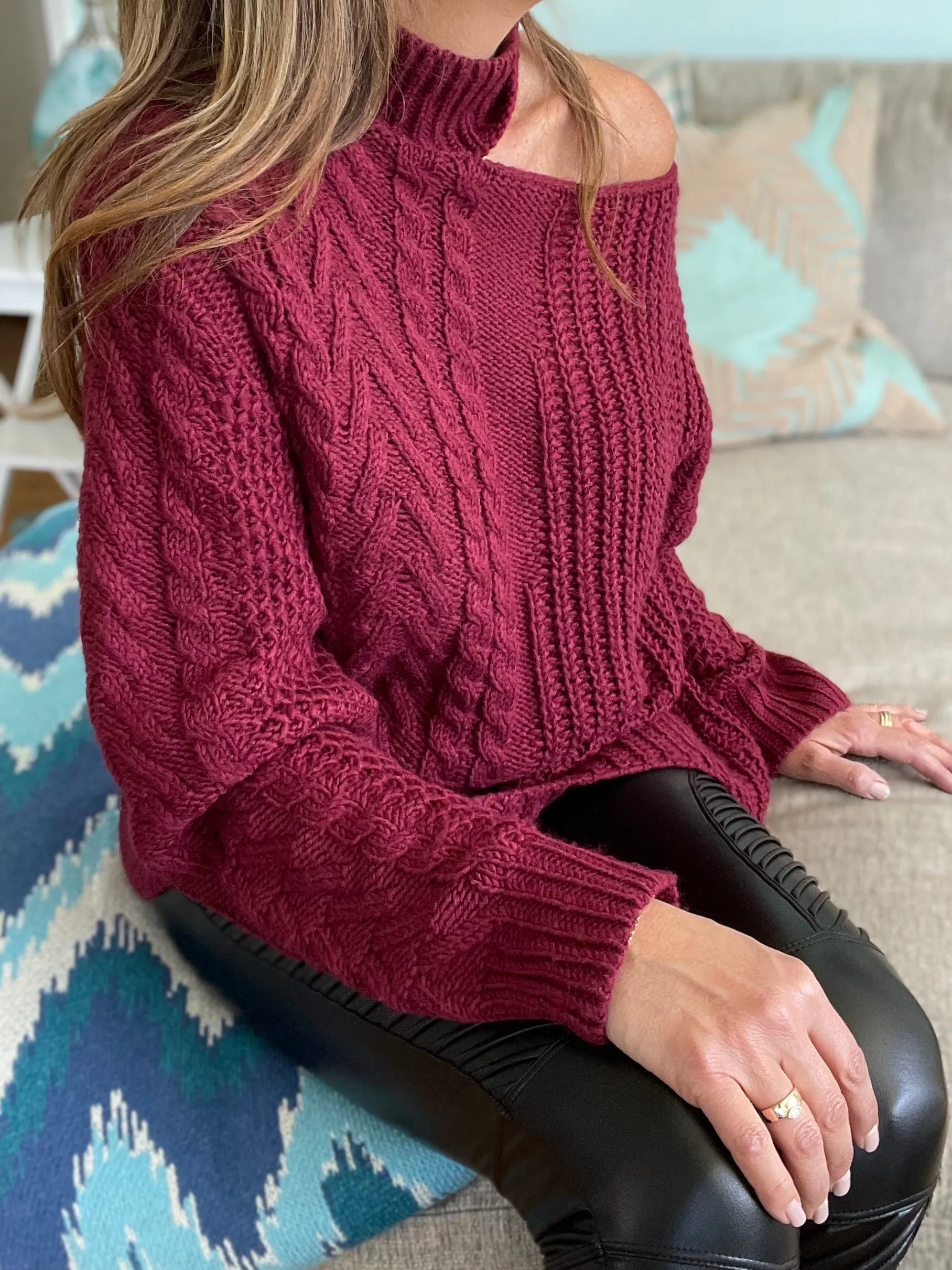 ELLISTON Sweater - Burgundy (Final Sale)