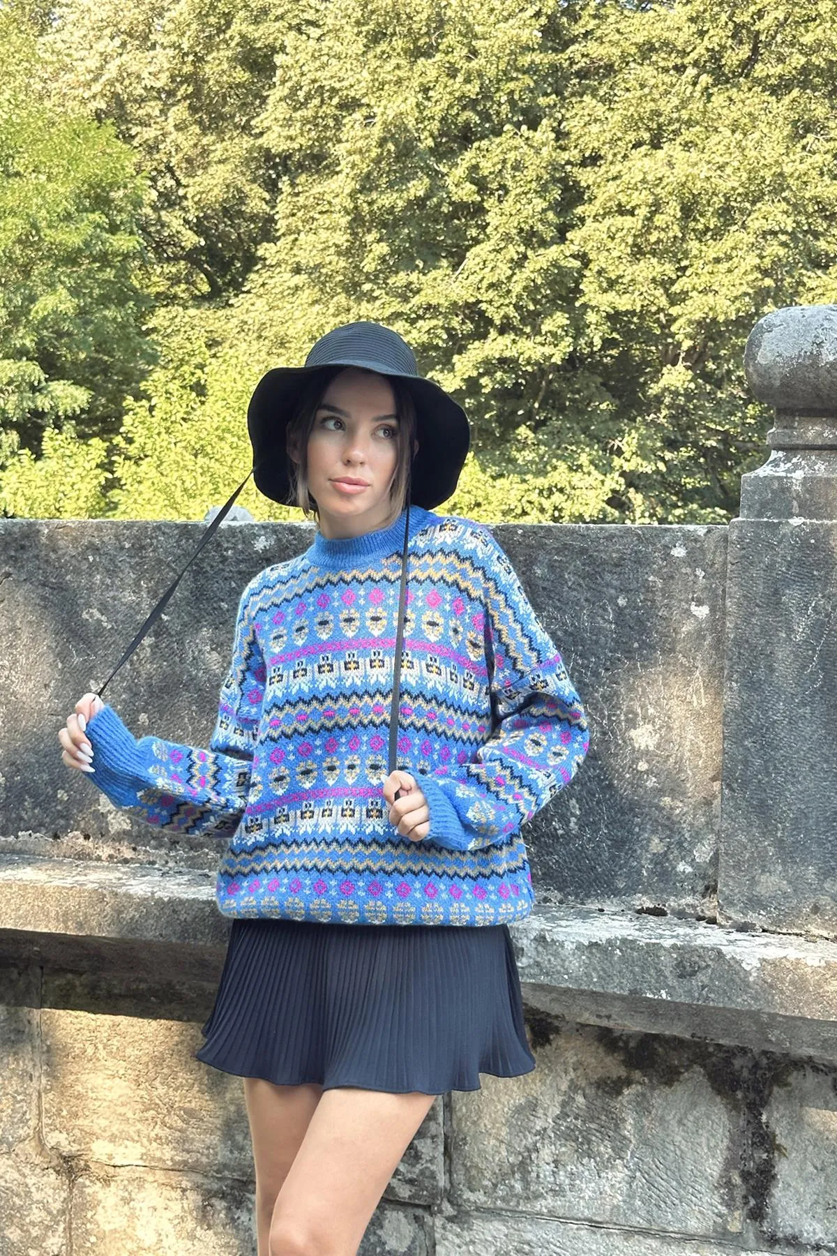 ELS Patterned Sweater - Blue - Salisbury
