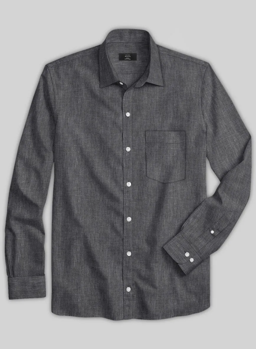 European Anchor Gray Linen Shirt