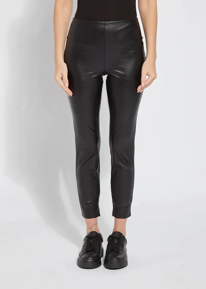 Faux Leather Ankle Grazer - Black