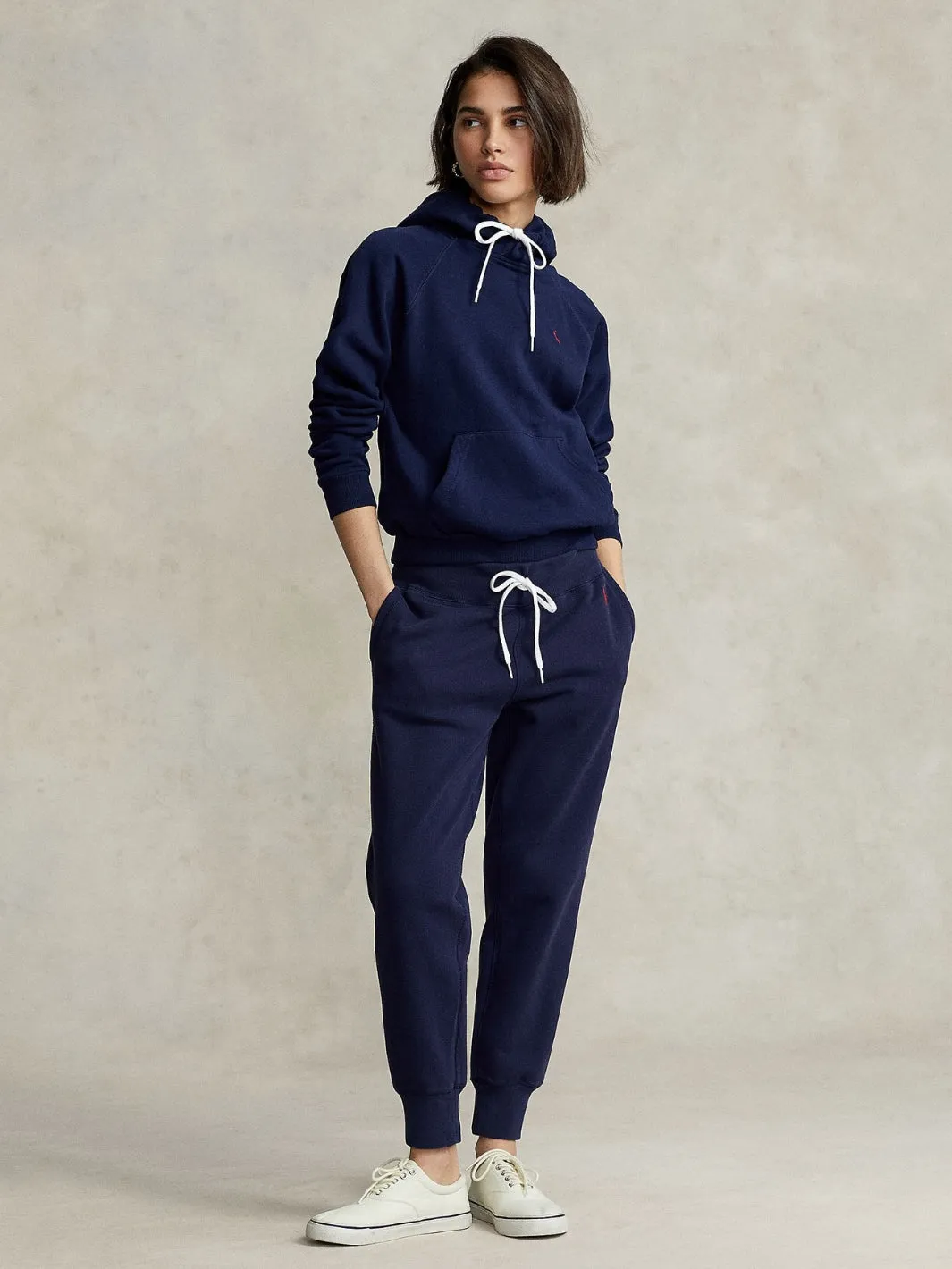 FLEECE PULLOVER HOODIE Marine