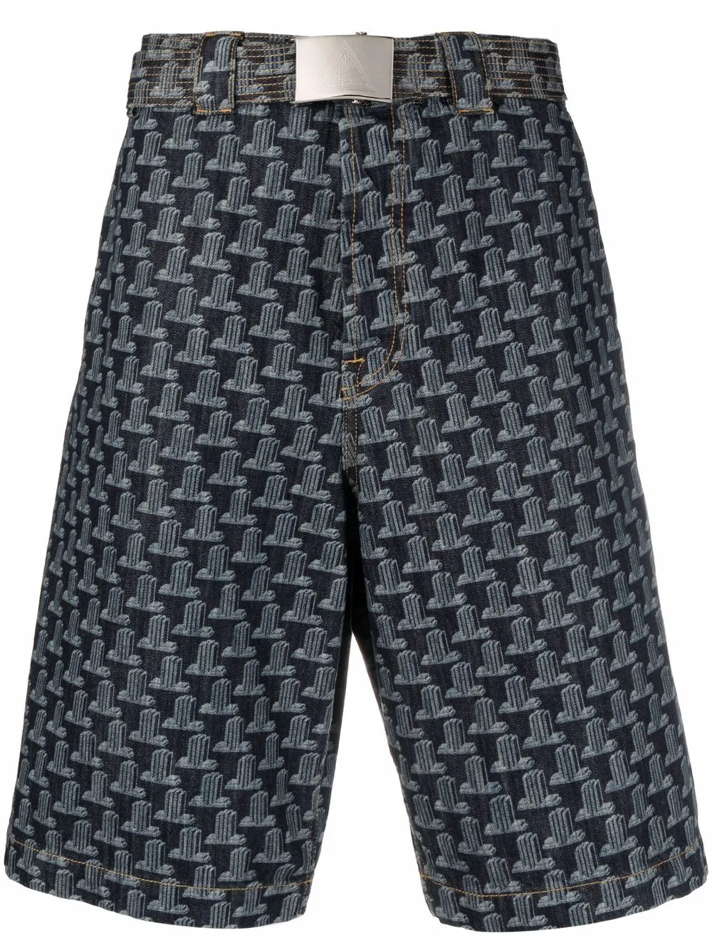 Geometric-Print Bermuda Shorts