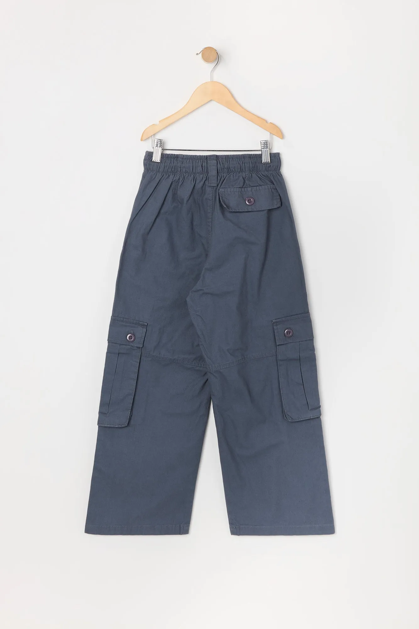 Girls Multi Pocket Wide Leg Cargo Pant