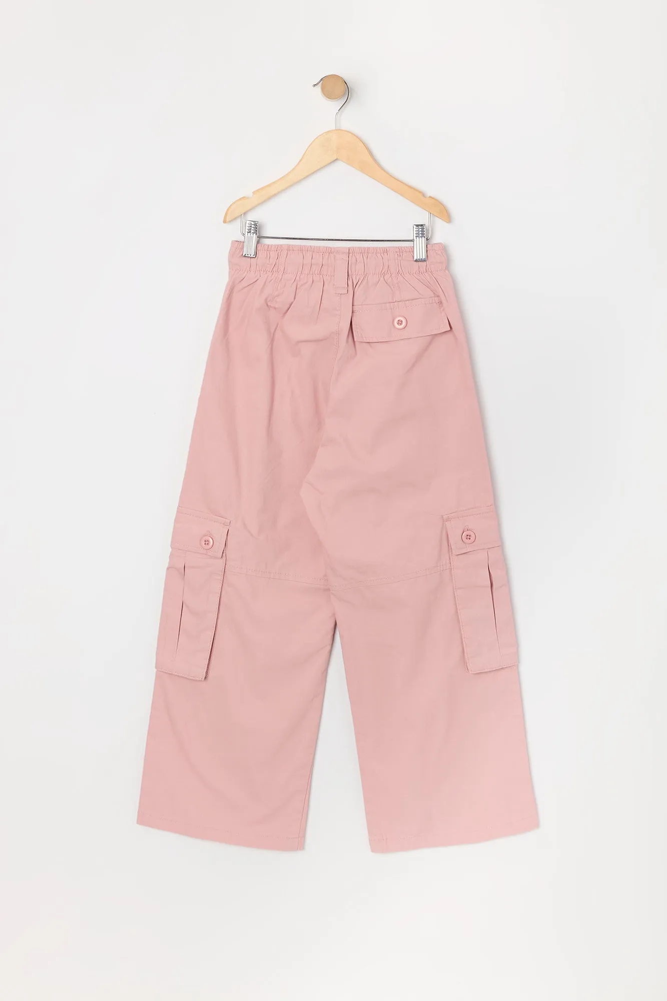Girls Multi Pocket Wide Leg Cargo Pant