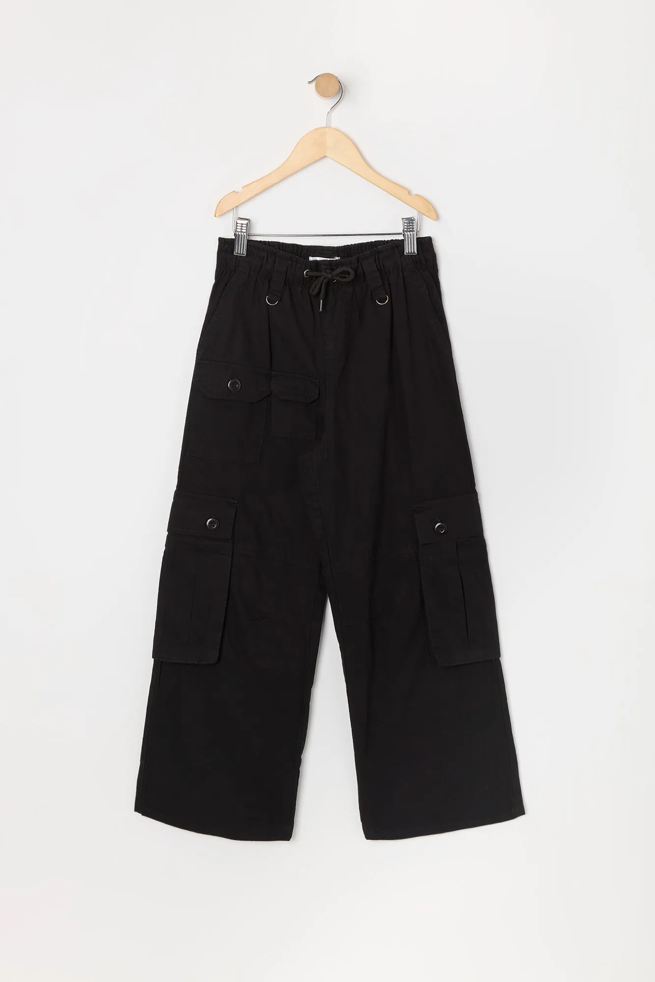 Girls Multi Pocket Wide Leg Cargo Pant