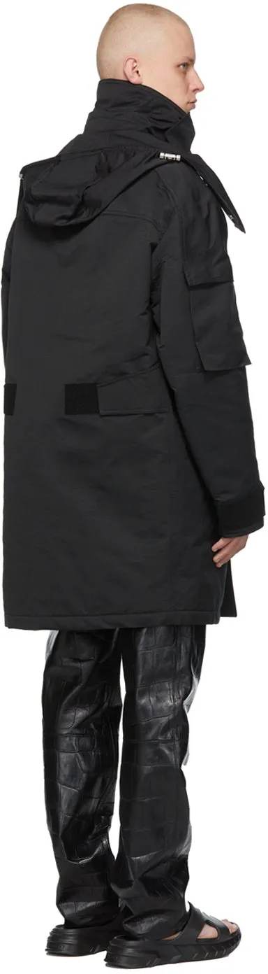 Givenchy Black Oversized Ottoman Parka Coat