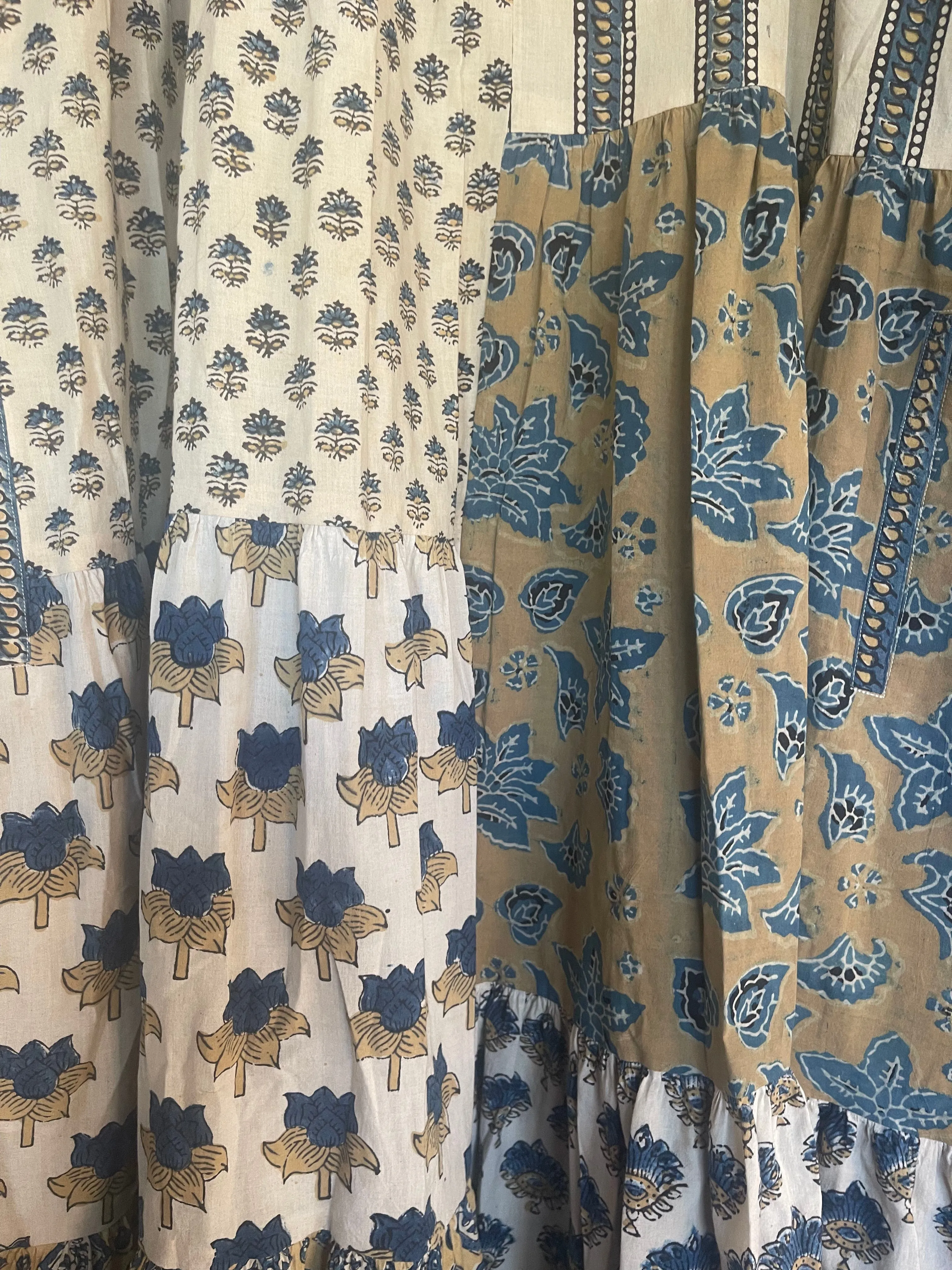 Handblock Printed Dress - AJRAKH STONE XL