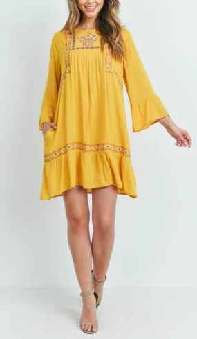 Honey Embroidered Dress
