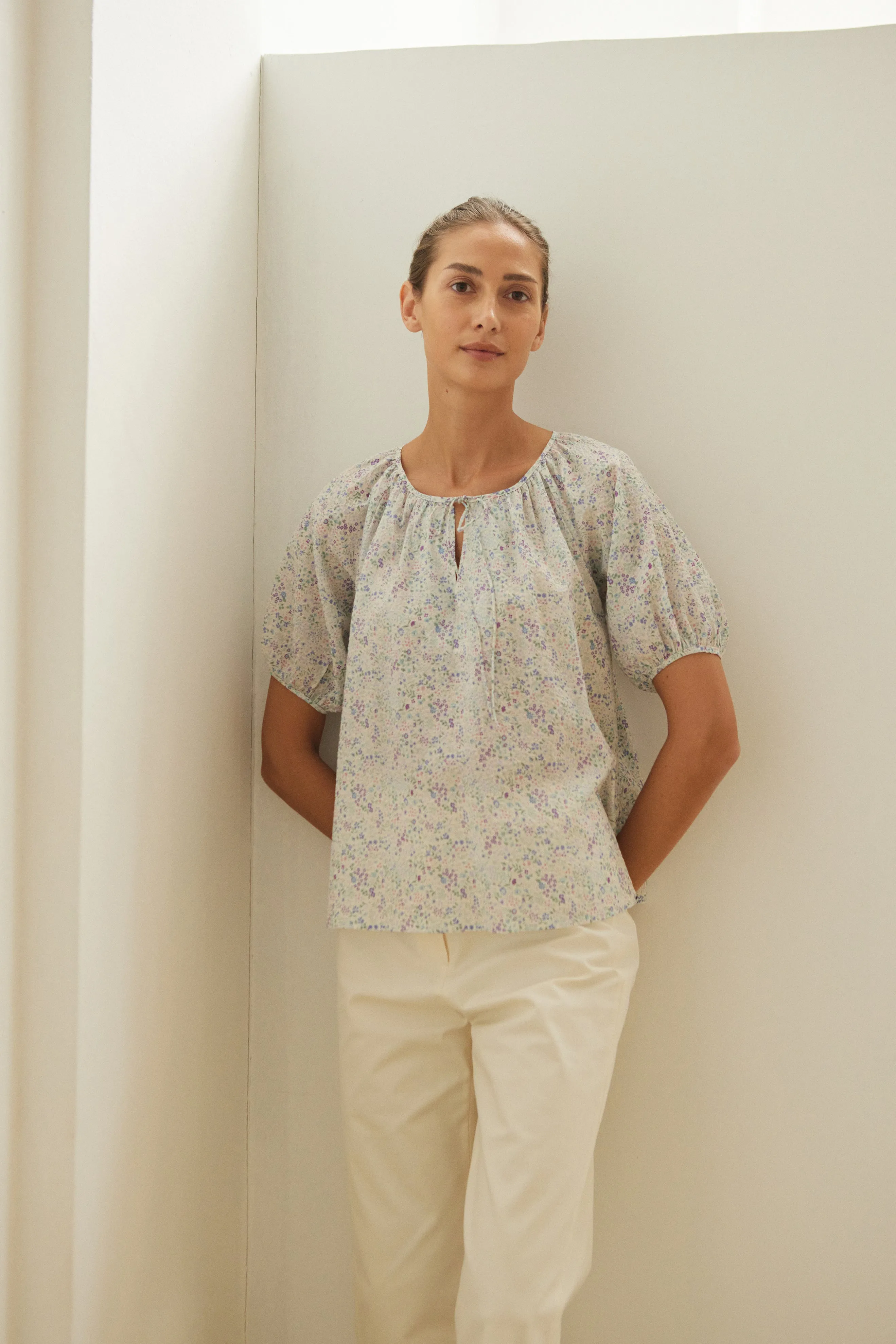House Blouse -- Crinkled Cotton