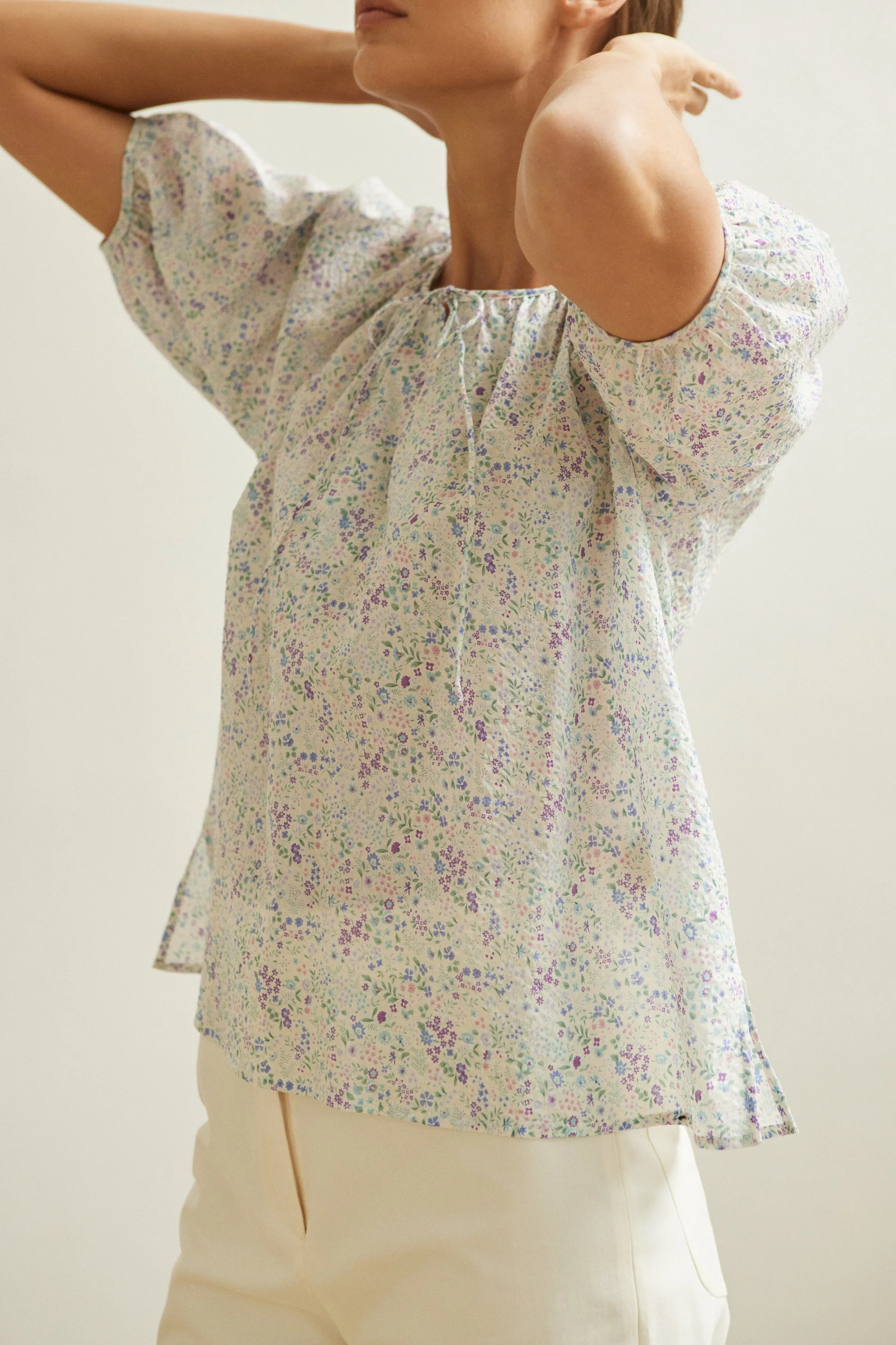 House Blouse -- Crinkled Cotton
