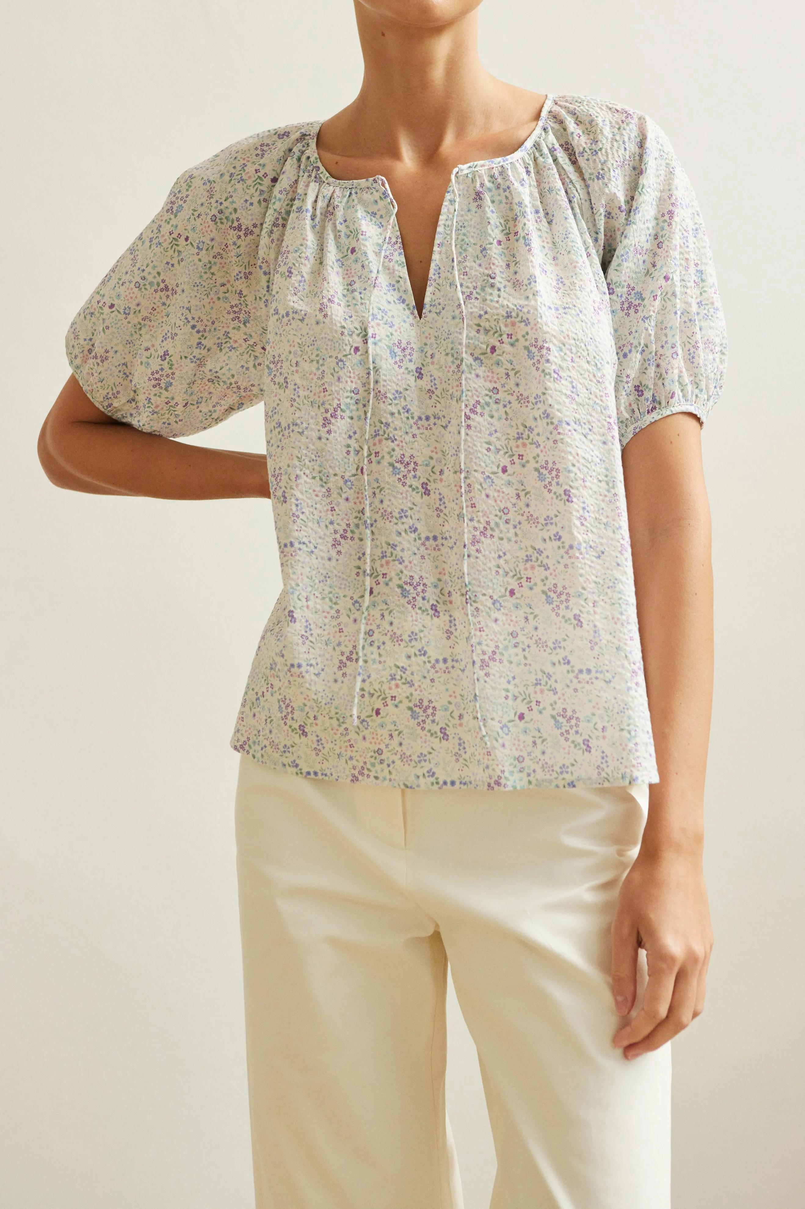 House Blouse -- Crinkled Cotton