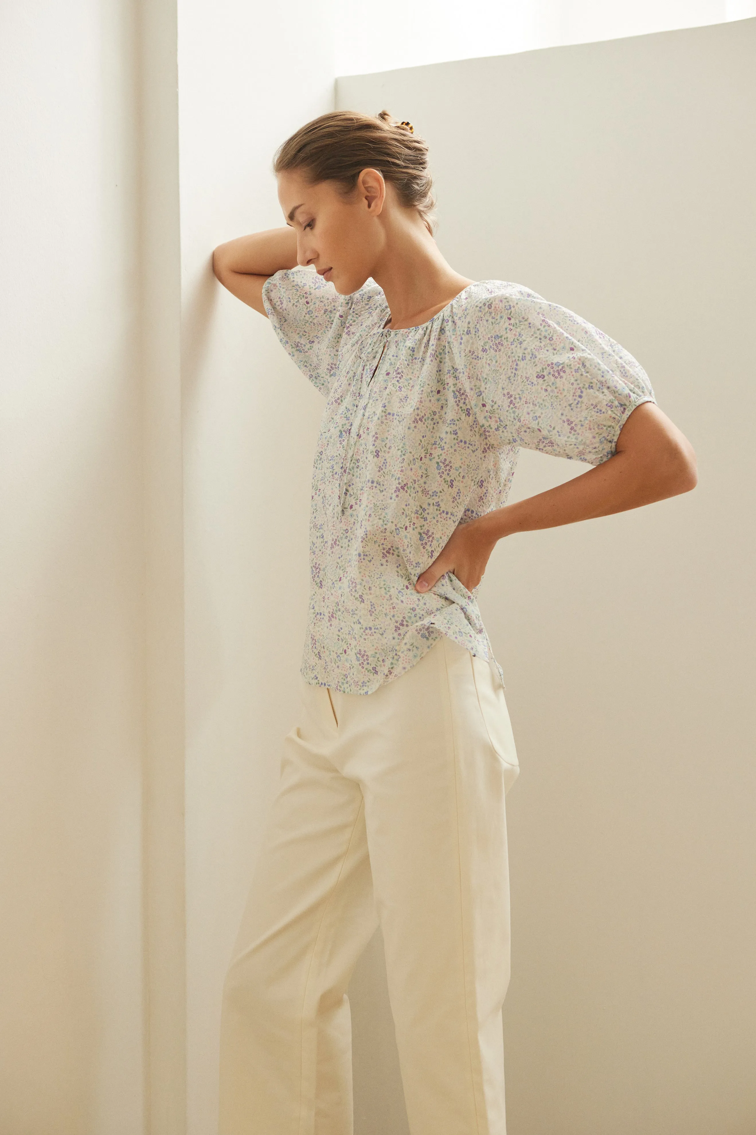 House Blouse -- Crinkled Cotton