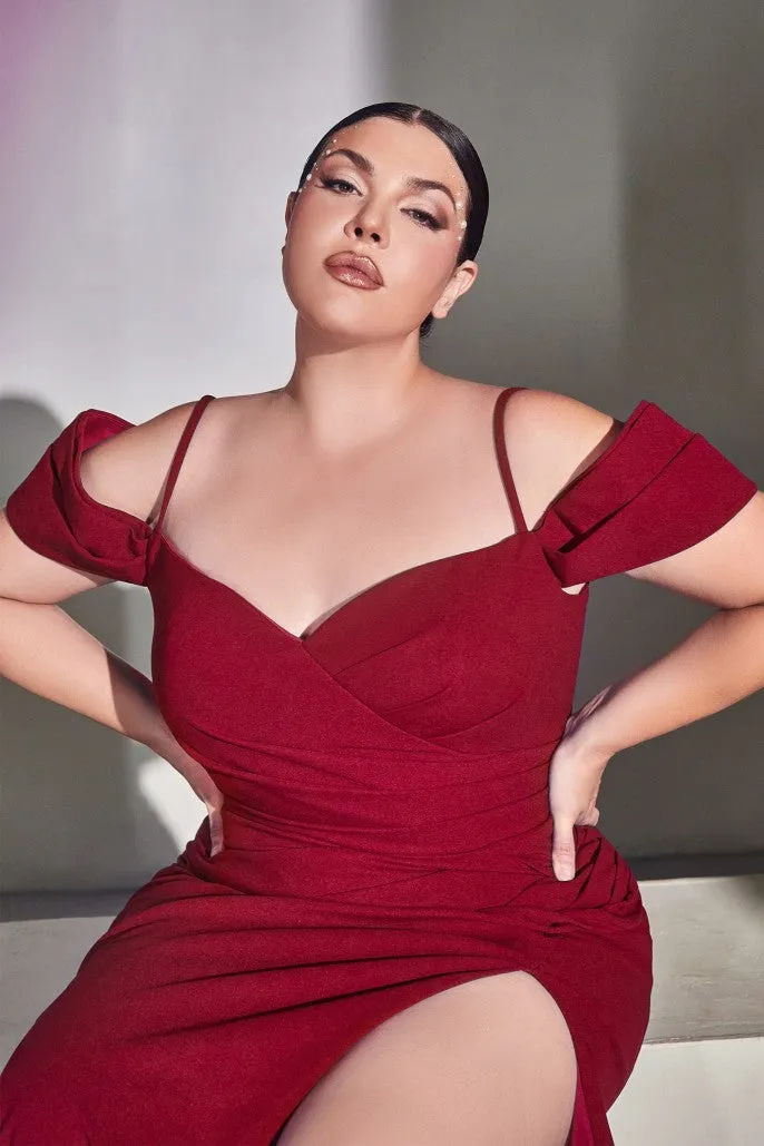 Idalia | Crepe Off the Shoulder Dress | LaDivine KV1057