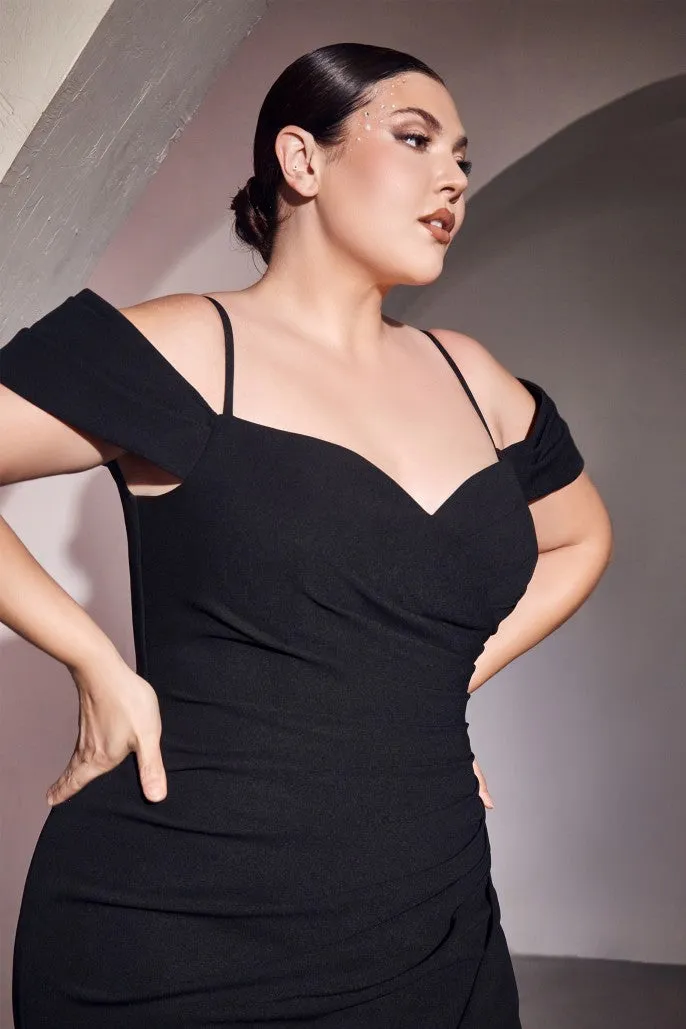 Idalia | Crepe Off the Shoulder Dress | LaDivine KV1057