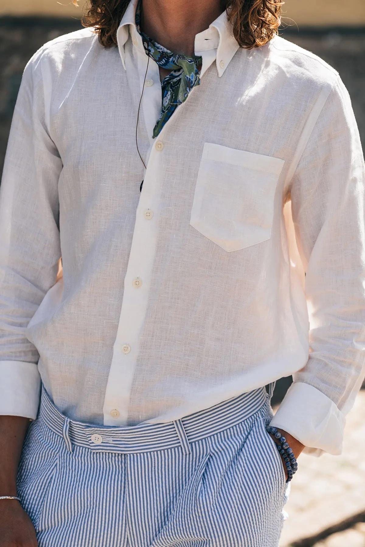 Jerry White Linen Shirt