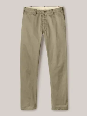 Khaki Slub Twill Officer Pant