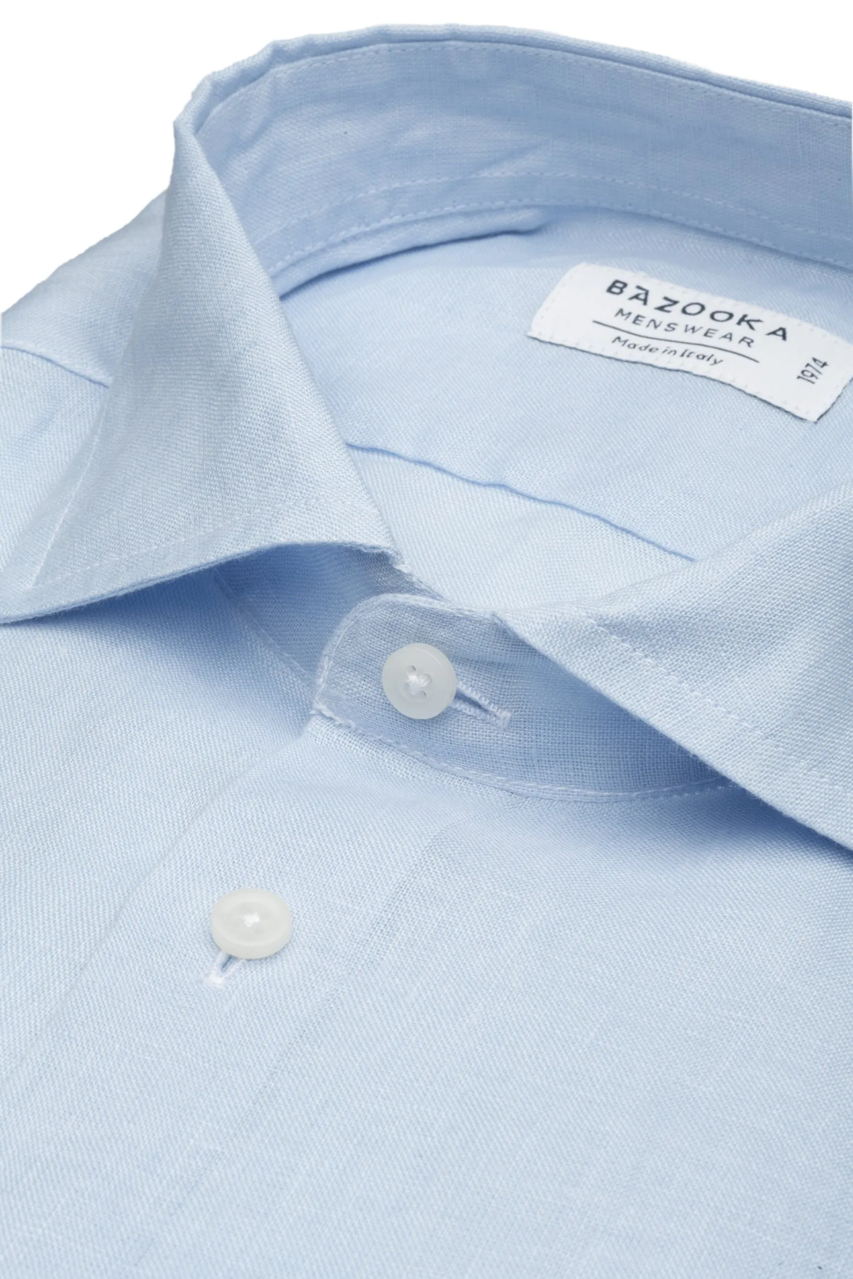 Light Blue Linen Shirt by Bazooka