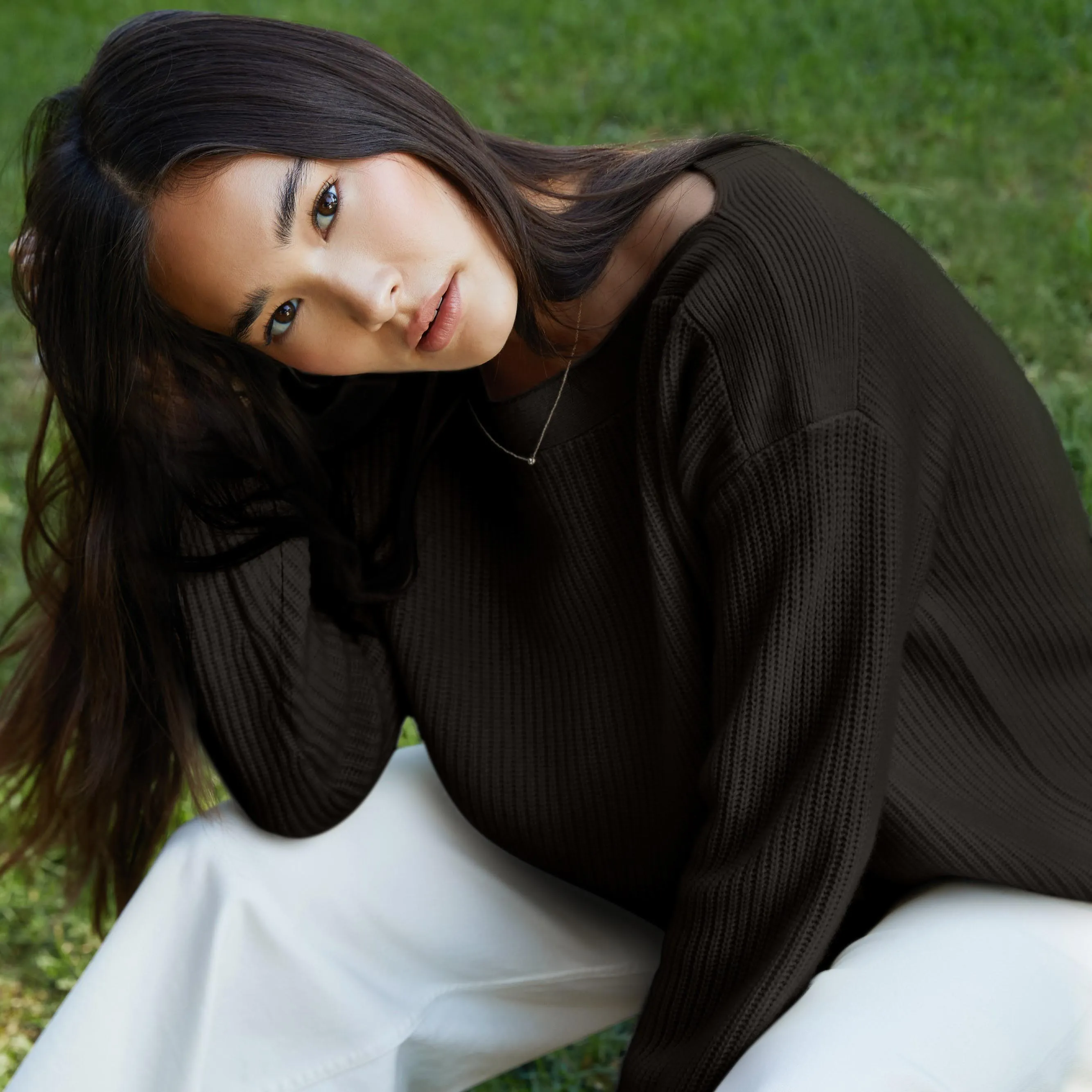 Lila Chunky Cashmere Boatneck