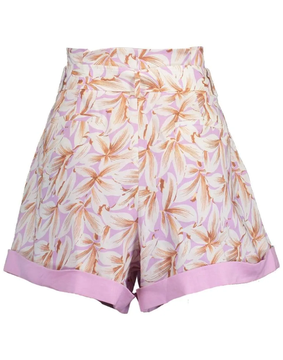 Lillian Floral Linen Shorts